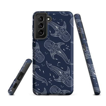 Samsung Phone Case - Whale Sharks Pattern Navy