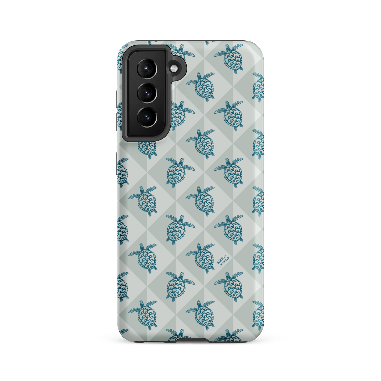 Samsung Phone Case -  Turtle Diamonds Coastal Storm