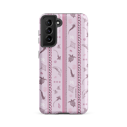 Samsung Phone Case - Orchid Candy Stripes