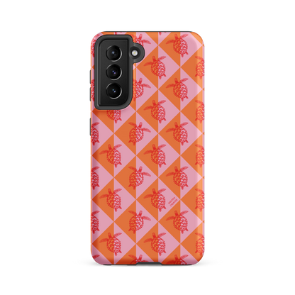 Samsung Phone Case -  Turtle Diamonds Candy Sunset