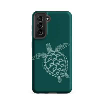 Samsung Phone Case -  Turtle Outline Emerald