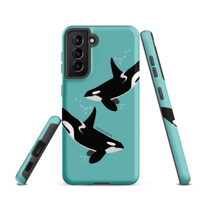 Samsung Phone Case - Orcas Blue