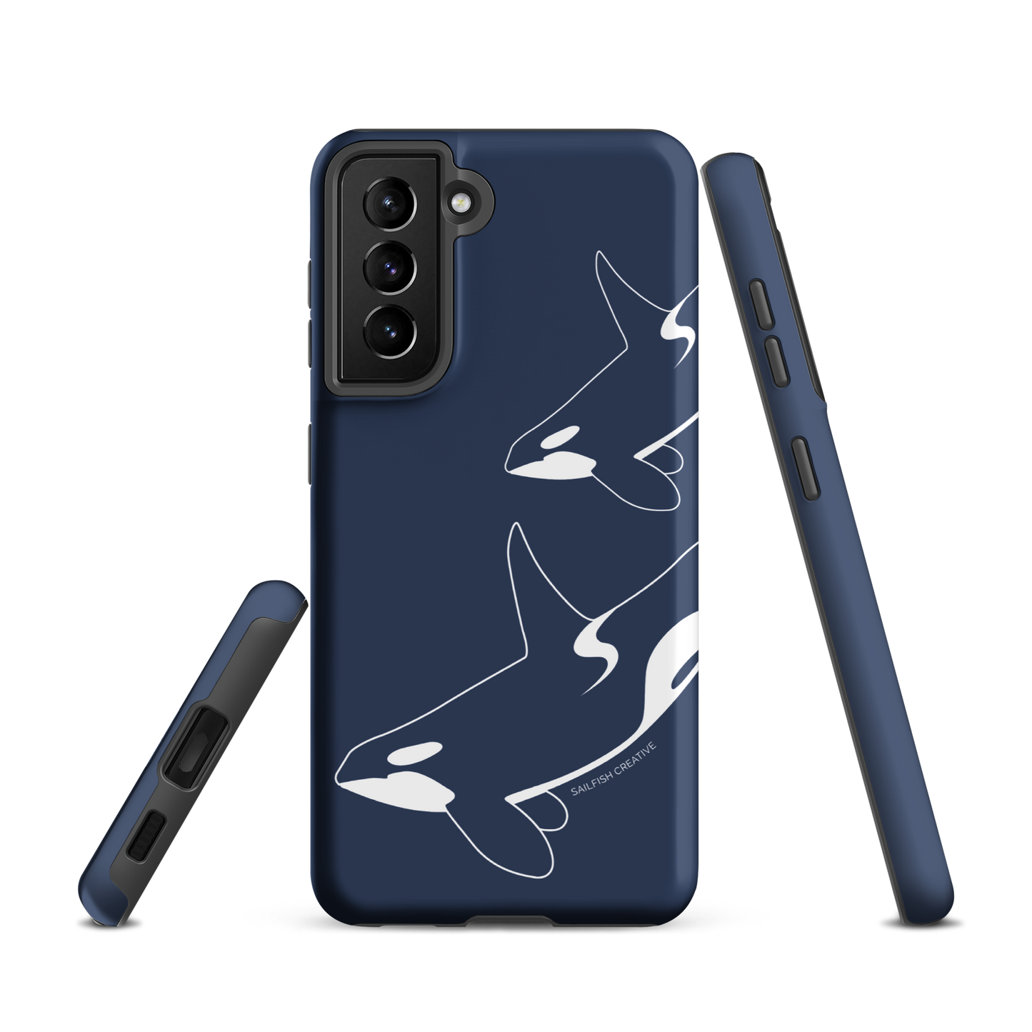 Samsung Phone Case -  Orca Outline Navy