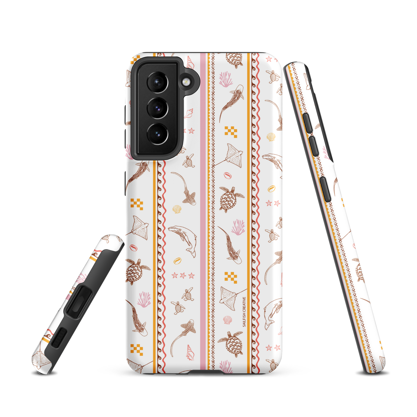 Samsung Phone Case - Candy Stripes on White