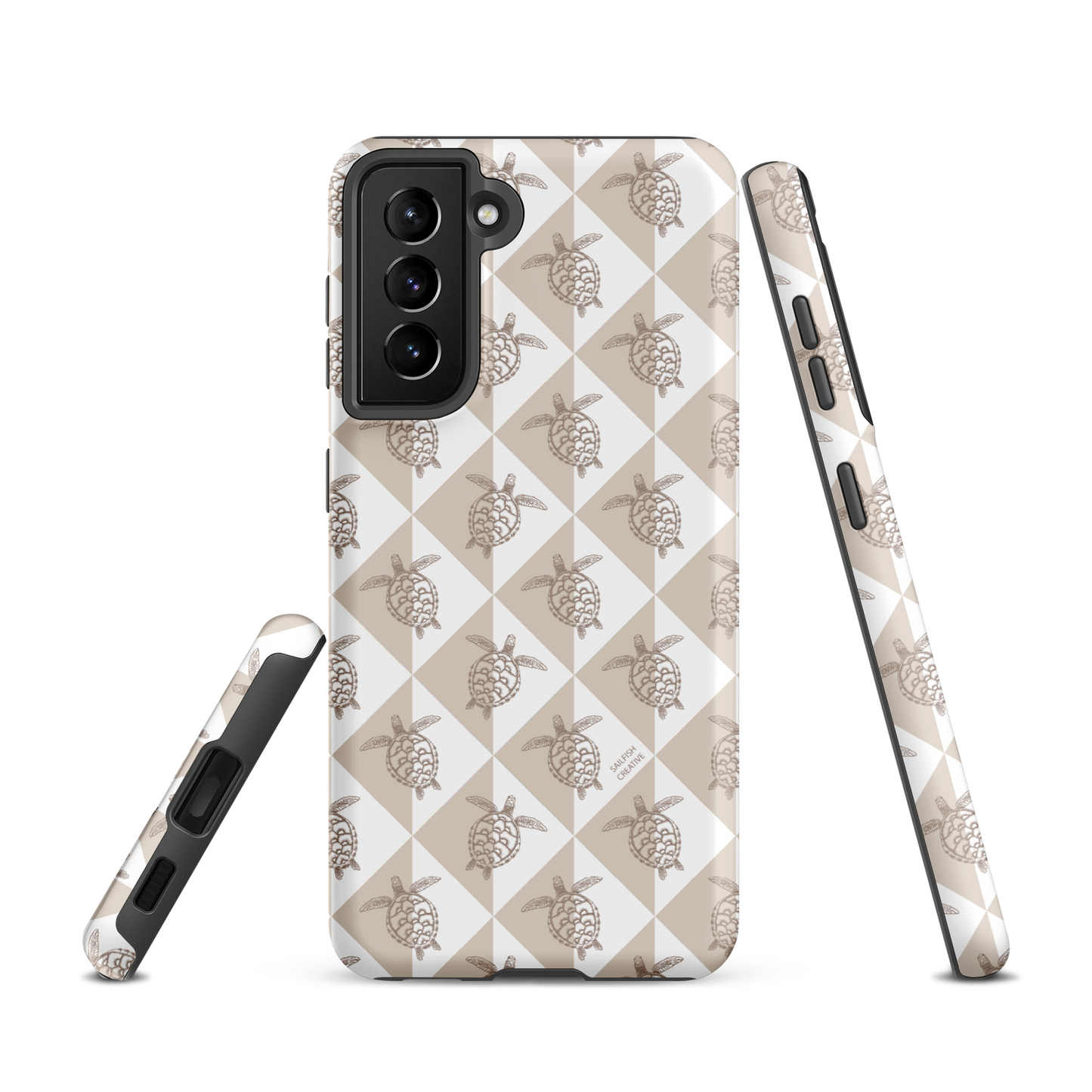 Samsung Phone Case - Turtle Diamonds Neutral
