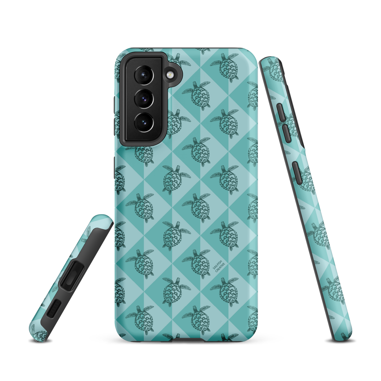 Samsung Phone Case - Turtle Diamonds Teal