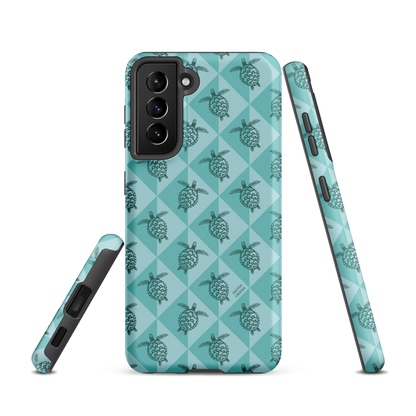 Samsung Phone Case - Turtle Diamonds Teal