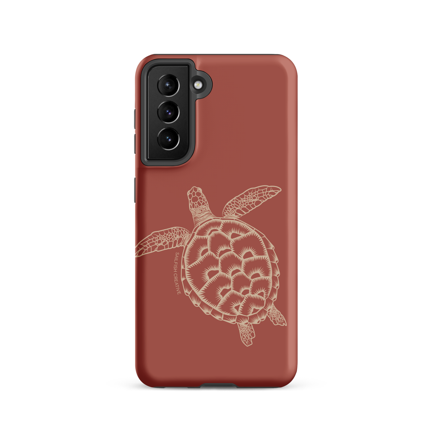 Samsung Phone Case -  Turtle Outline Rusty Coral