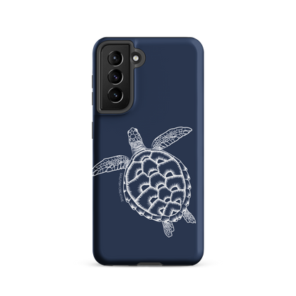 Samsung Phone Case -  Turtle Outline Navy