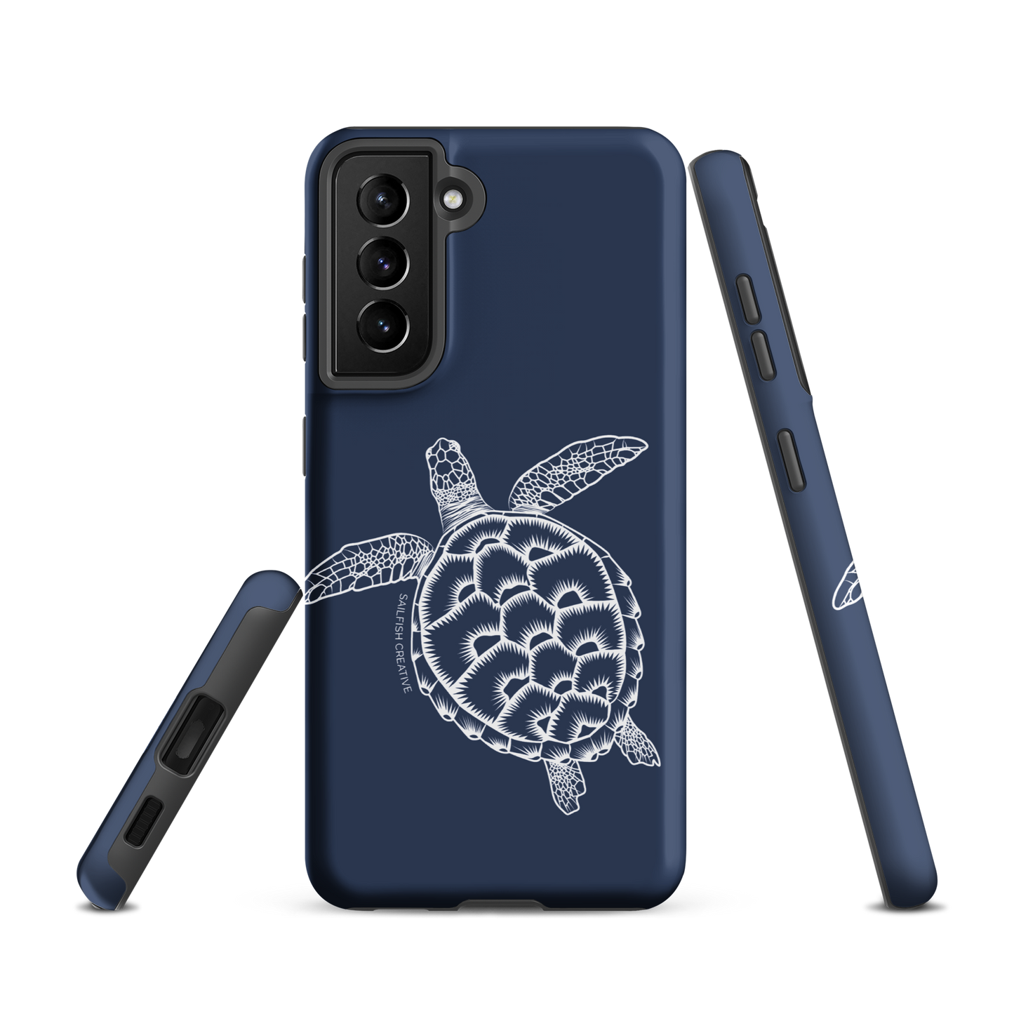 Samsung Phone Case -  Turtle Outline Navy