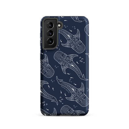 Samsung Phone Case - Whale Sharks Pattern Navy