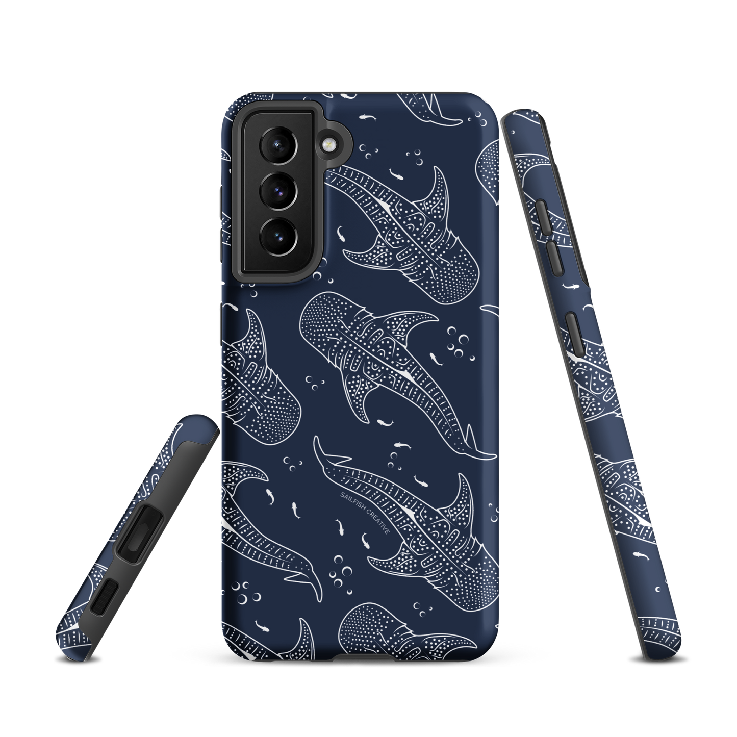 Samsung Phone Case - Whale Sharks Pattern Navy