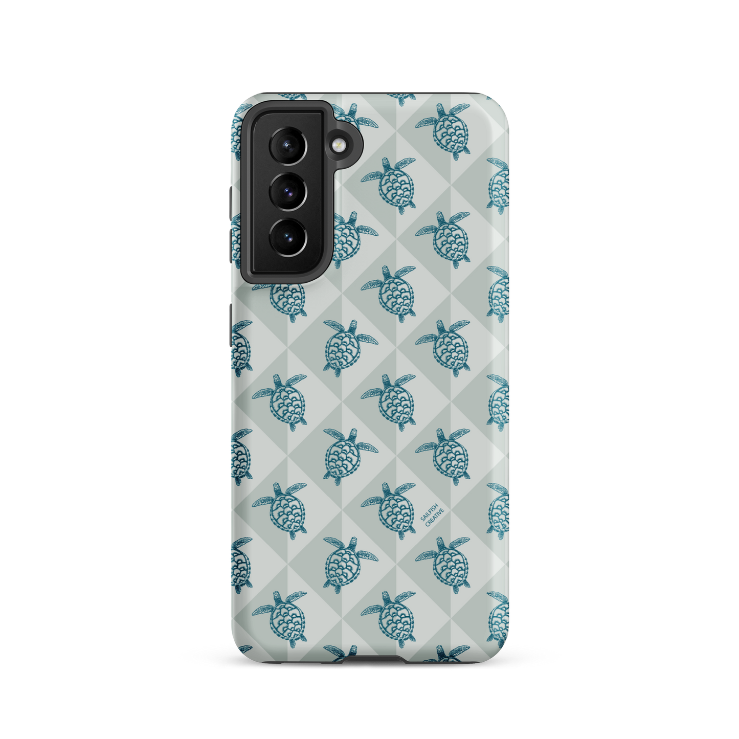 Samsung Phone Case -  Turtle Diamonds Coastal Storm
