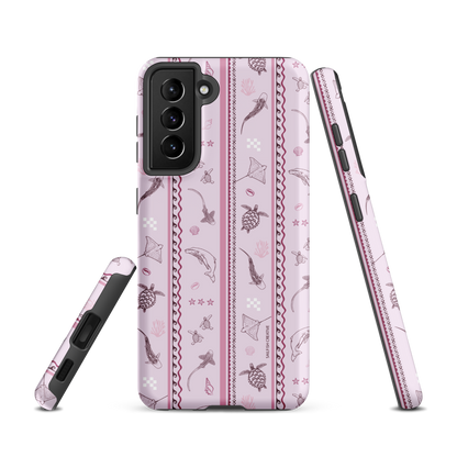 Samsung Phone Case - Orchid Candy Stripes