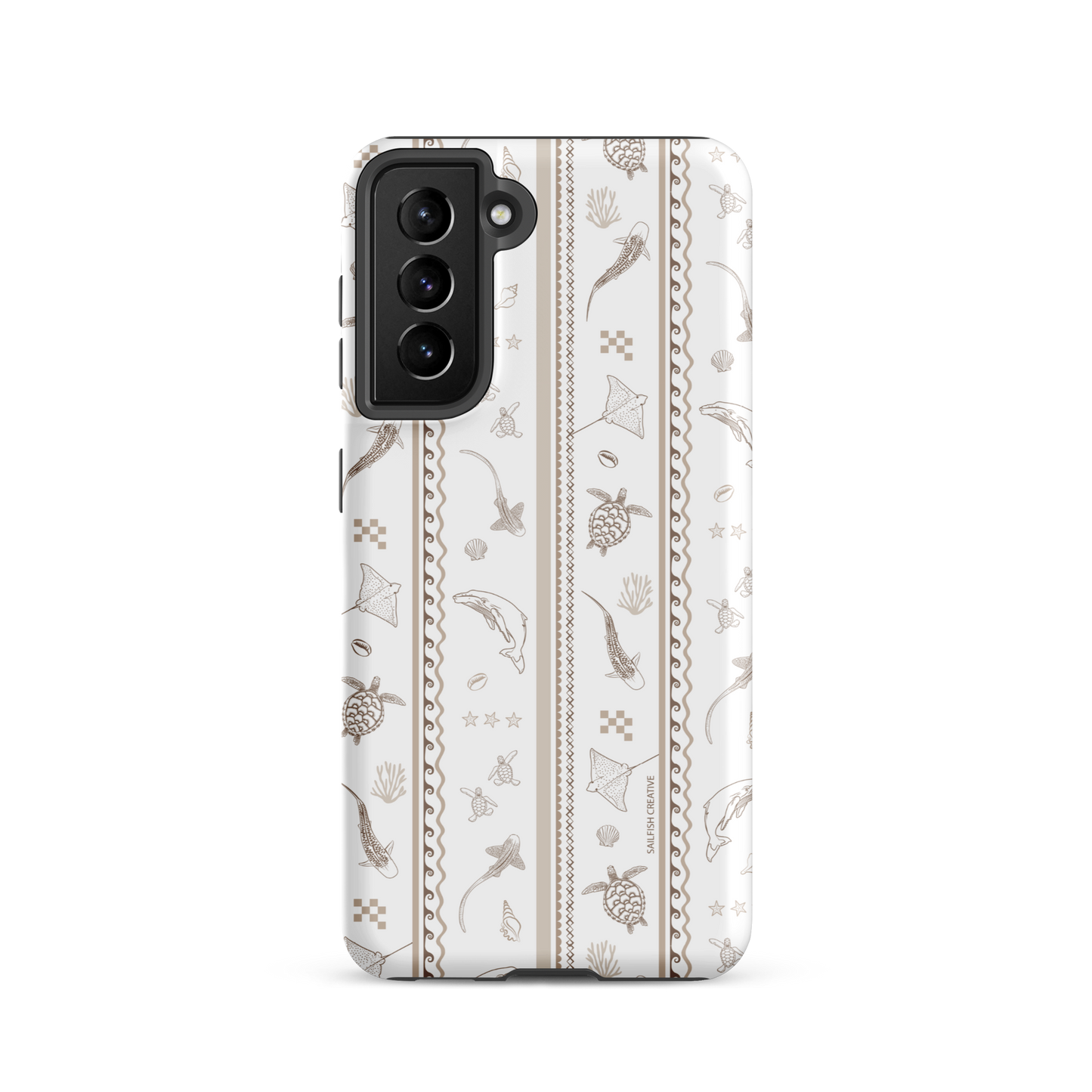 Samsung Phone Case -  Candy Stripes Beige