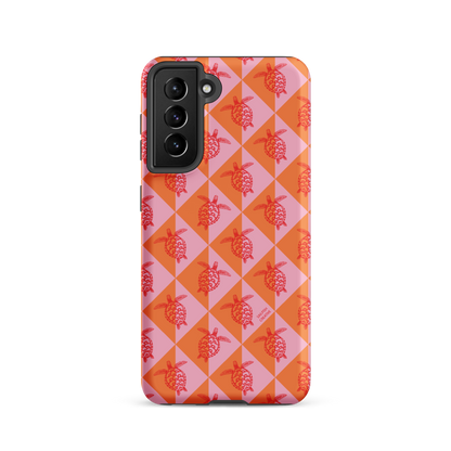 Samsung Phone Case -  Turtle Diamonds Candy Sunset