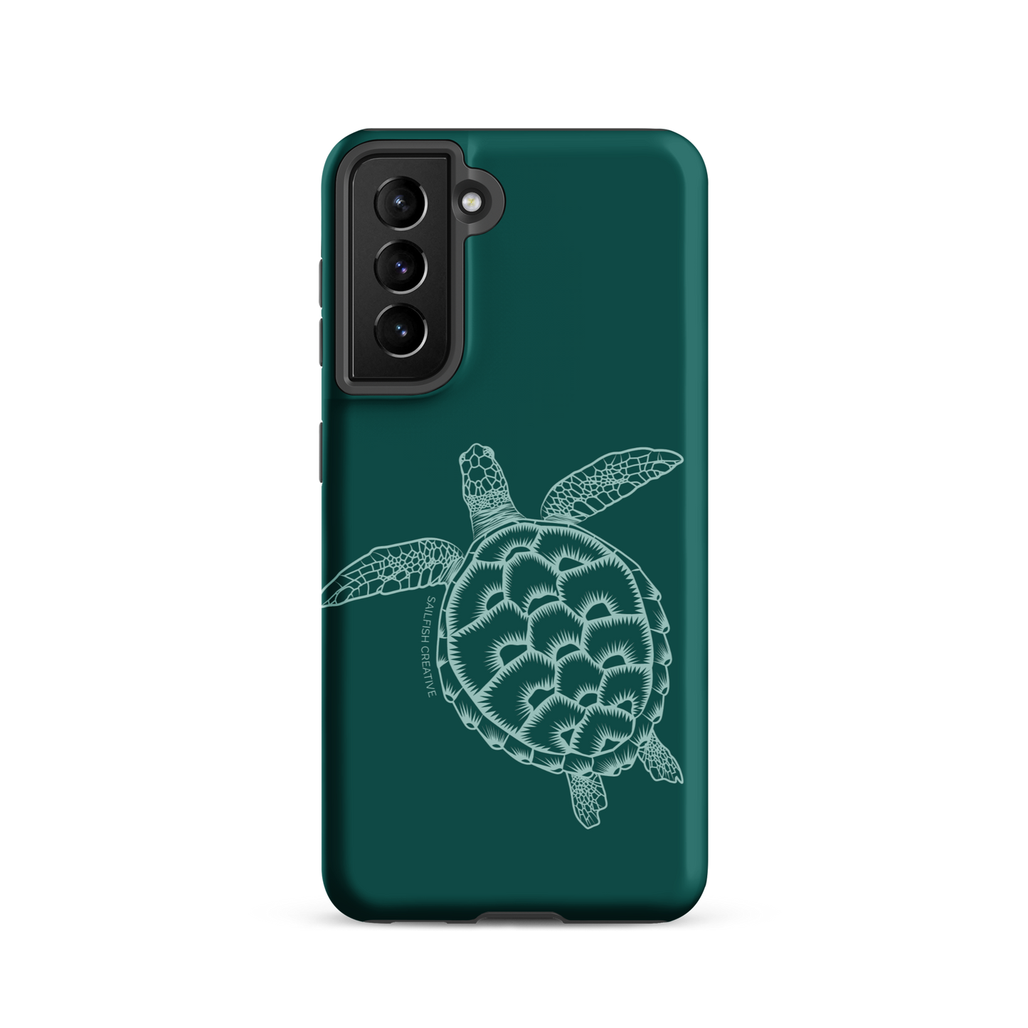 Samsung Phone Case -  Turtle Outline Emerald