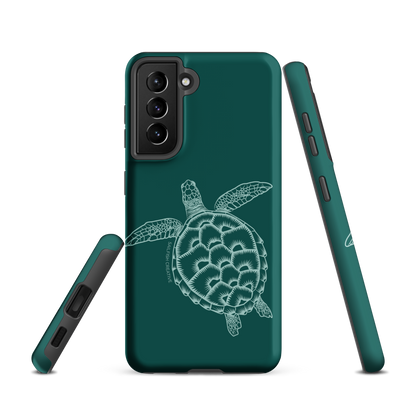 Samsung Phone Case -  Turtle Outline Emerald