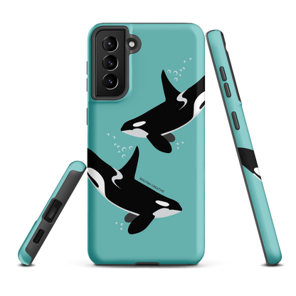 Samsung Phone Case - Orcas Blue