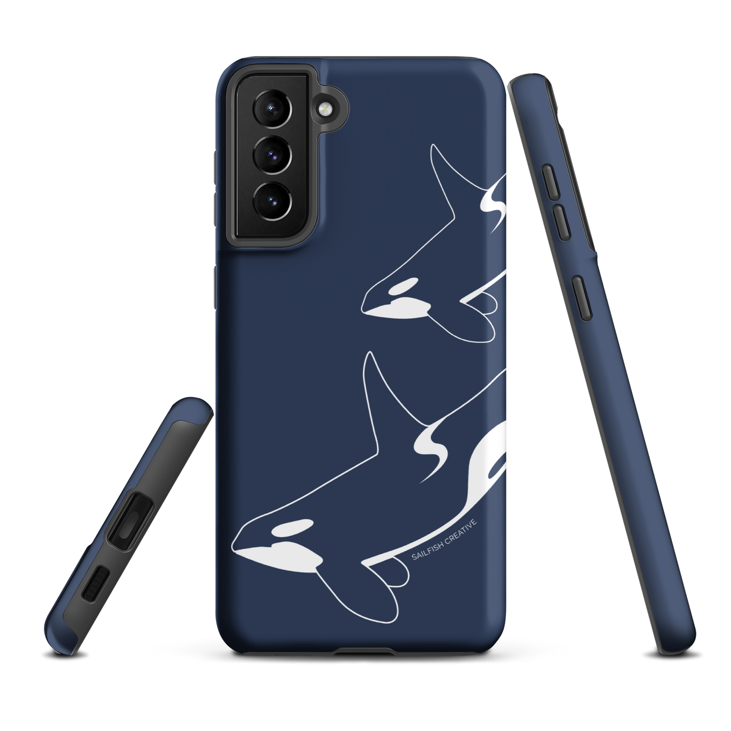 Samsung Phone Case -  Orca Outline Navy