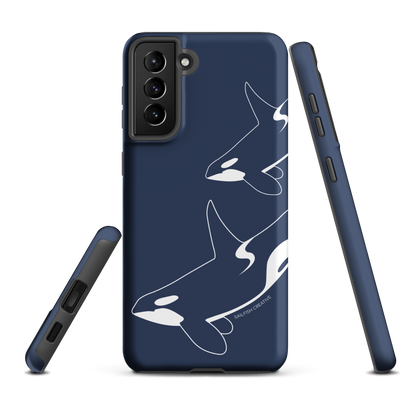 Samsung Phone Case -  Orca Outline Navy
