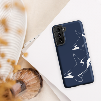 Samsung Phone Case -  Orca Outline Navy
