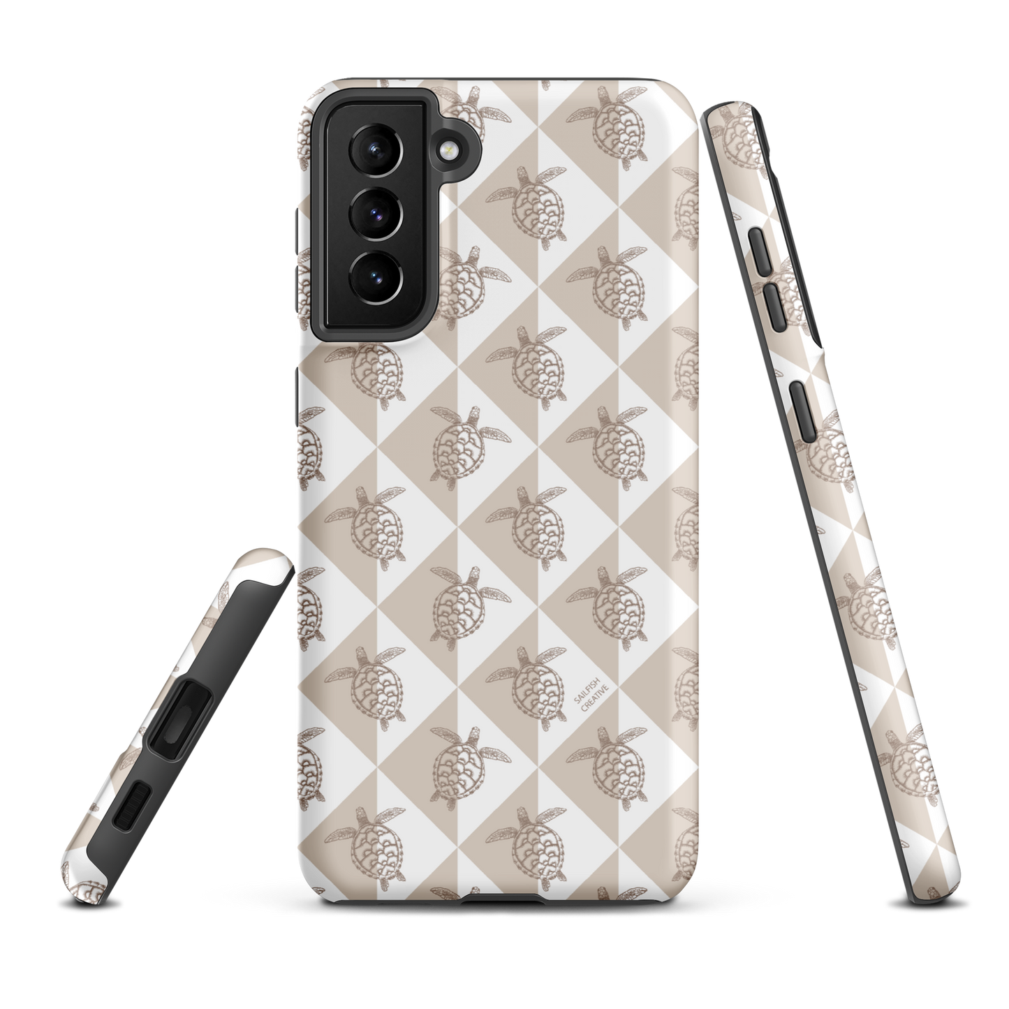Samsung Phone Case - Turtle Diamonds Neutral