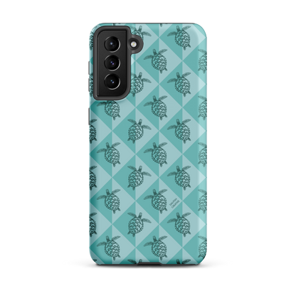 Samsung Phone Case - Turtle Diamonds Teal