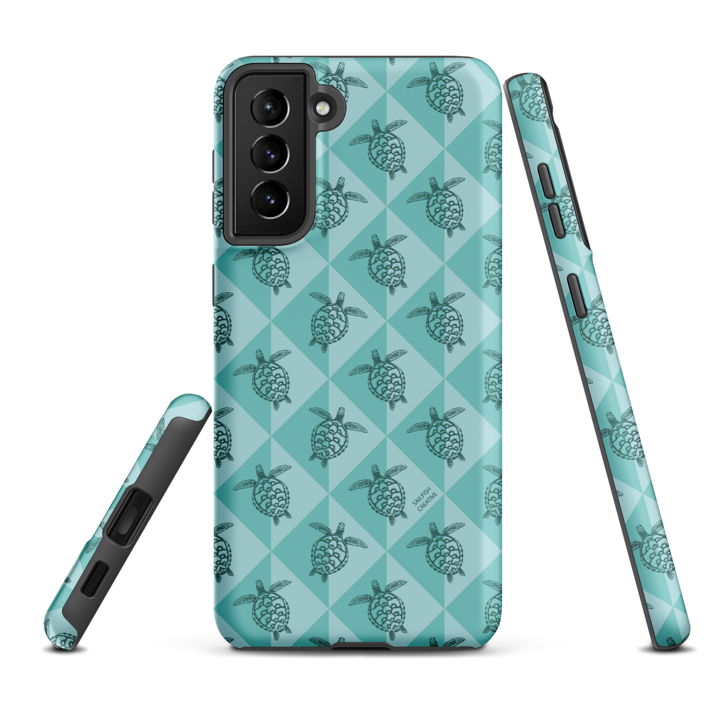 Samsung Phone Case - Turtle Diamonds Teal