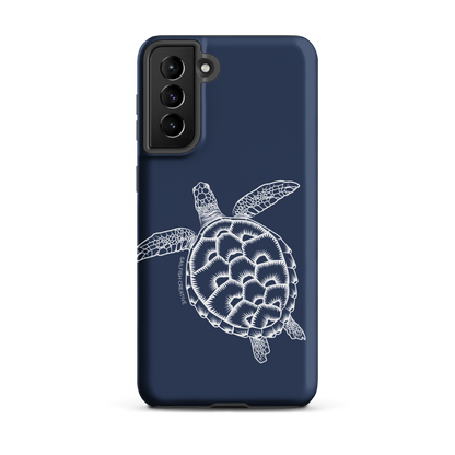 Samsung Phone Case -  Turtle Outline Navy
