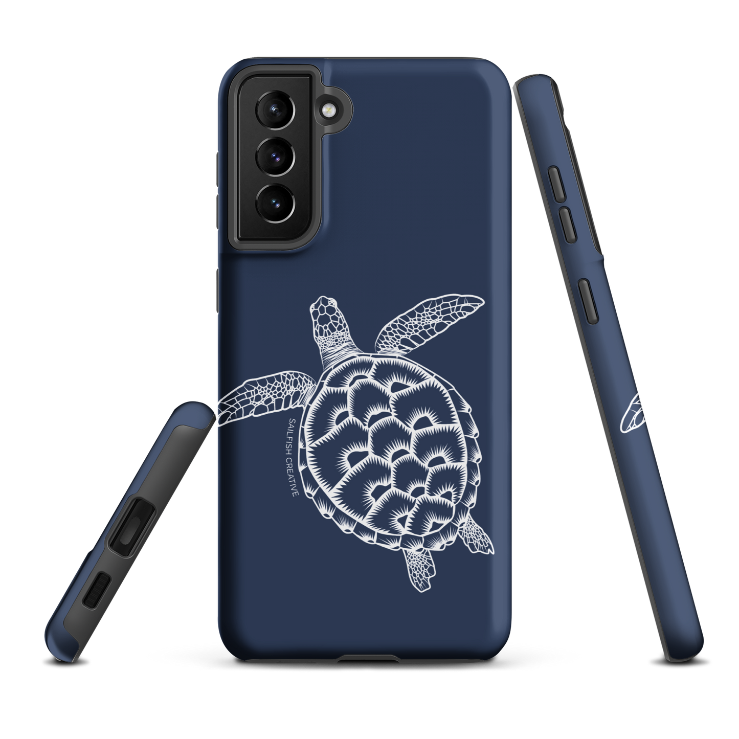 Samsung Phone Case -  Turtle Outline Navy