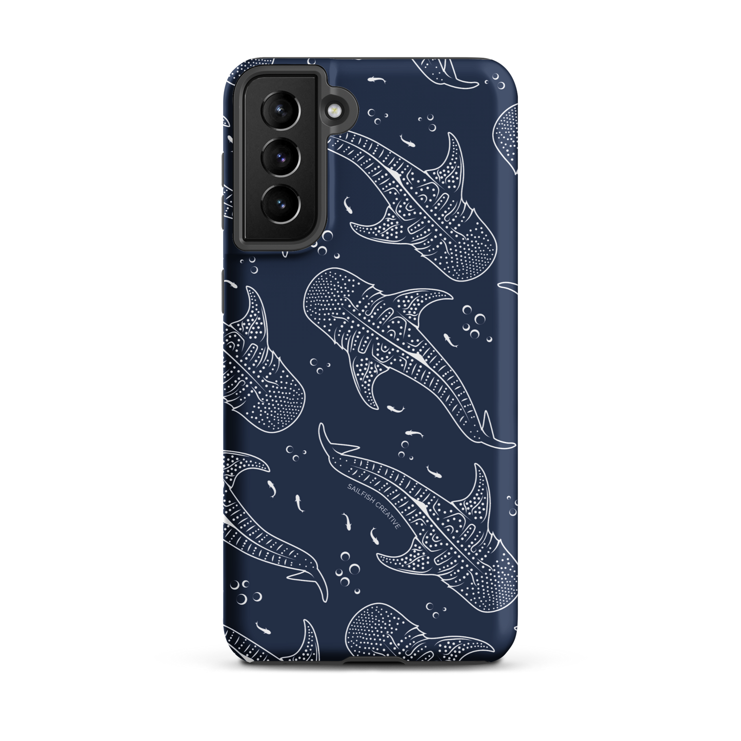 Samsung Phone Case - Whale Sharks Pattern Navy