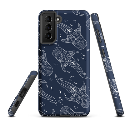 Samsung Phone Case - Whale Sharks Pattern Navy