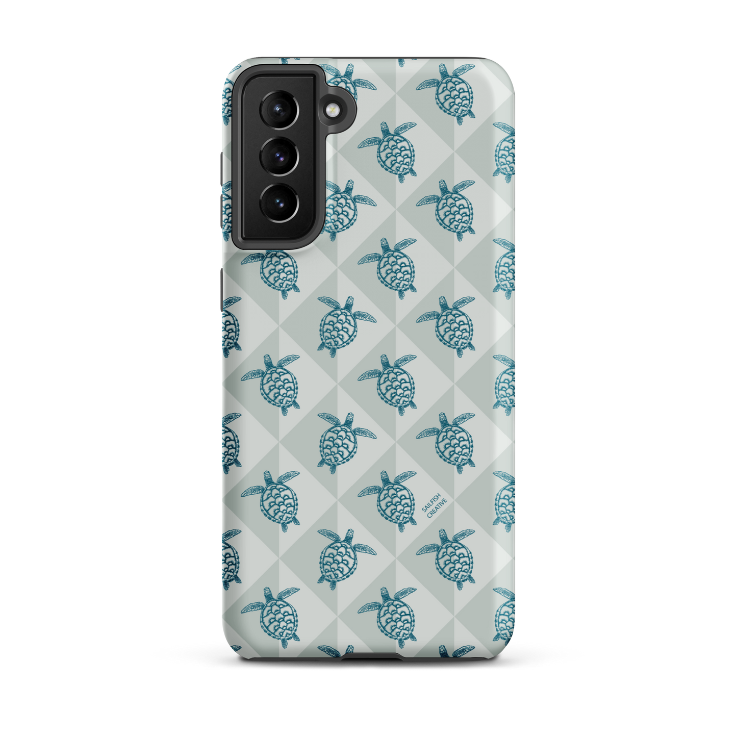 Samsung Phone Case -  Turtle Diamonds Coastal Storm