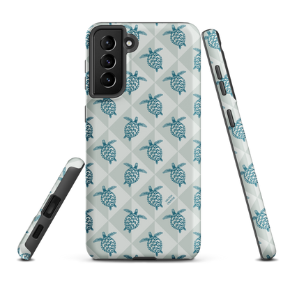 Samsung Phone Case -  Turtle Diamonds Coastal Storm