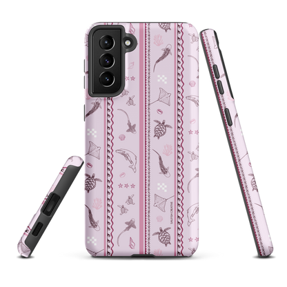 Samsung Phone Case - Orchid Candy Stripes