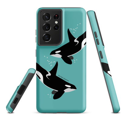 Samsung Phone Case - Orcas Blue