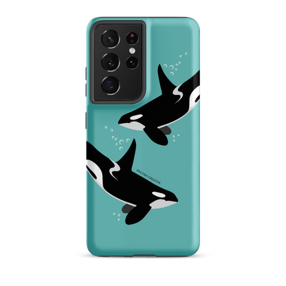 Samsung Phone Case - Orcas Blue