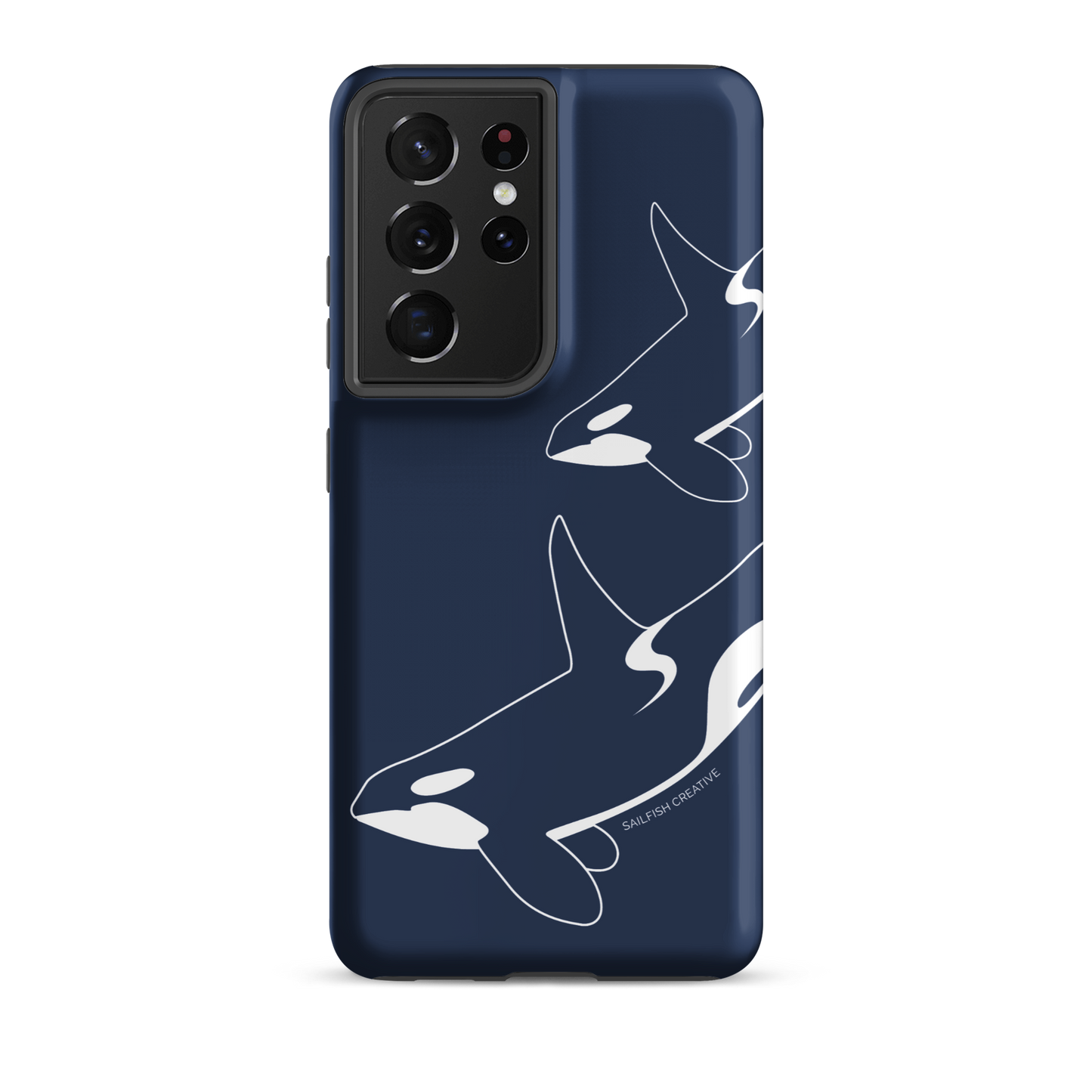 Samsung Phone Case -  Orca Outline Navy