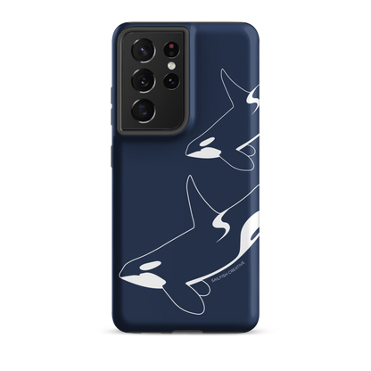 Samsung Phone Case -  Orca Outline Navy