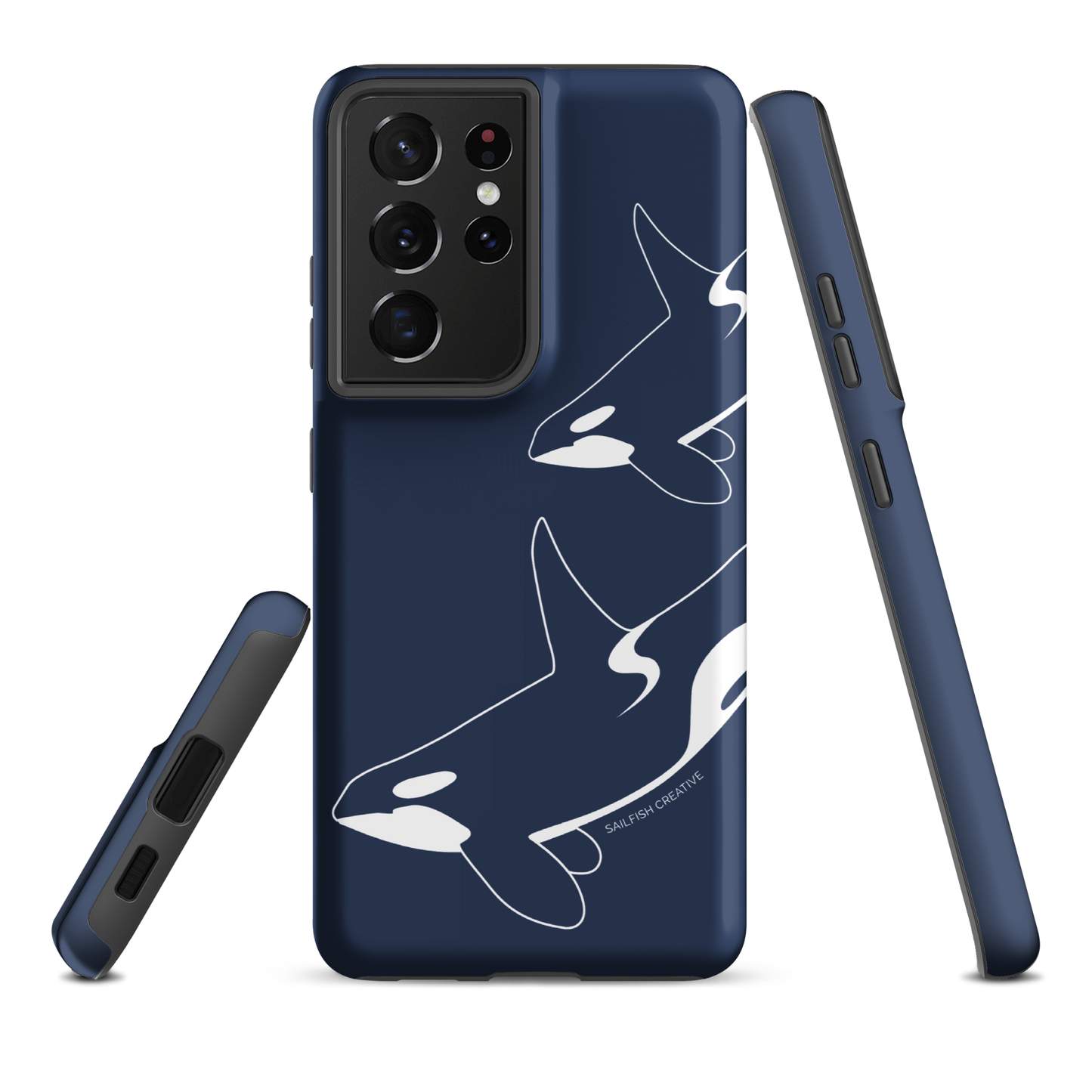 Samsung Phone Case -  Orca Outline Navy