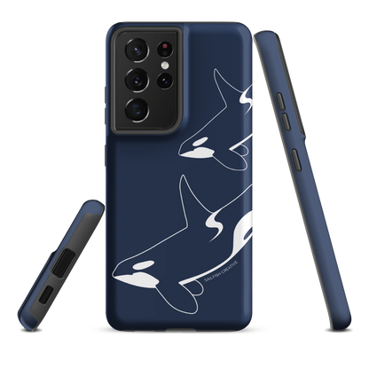 Samsung Phone Case -  Orca Outline Navy