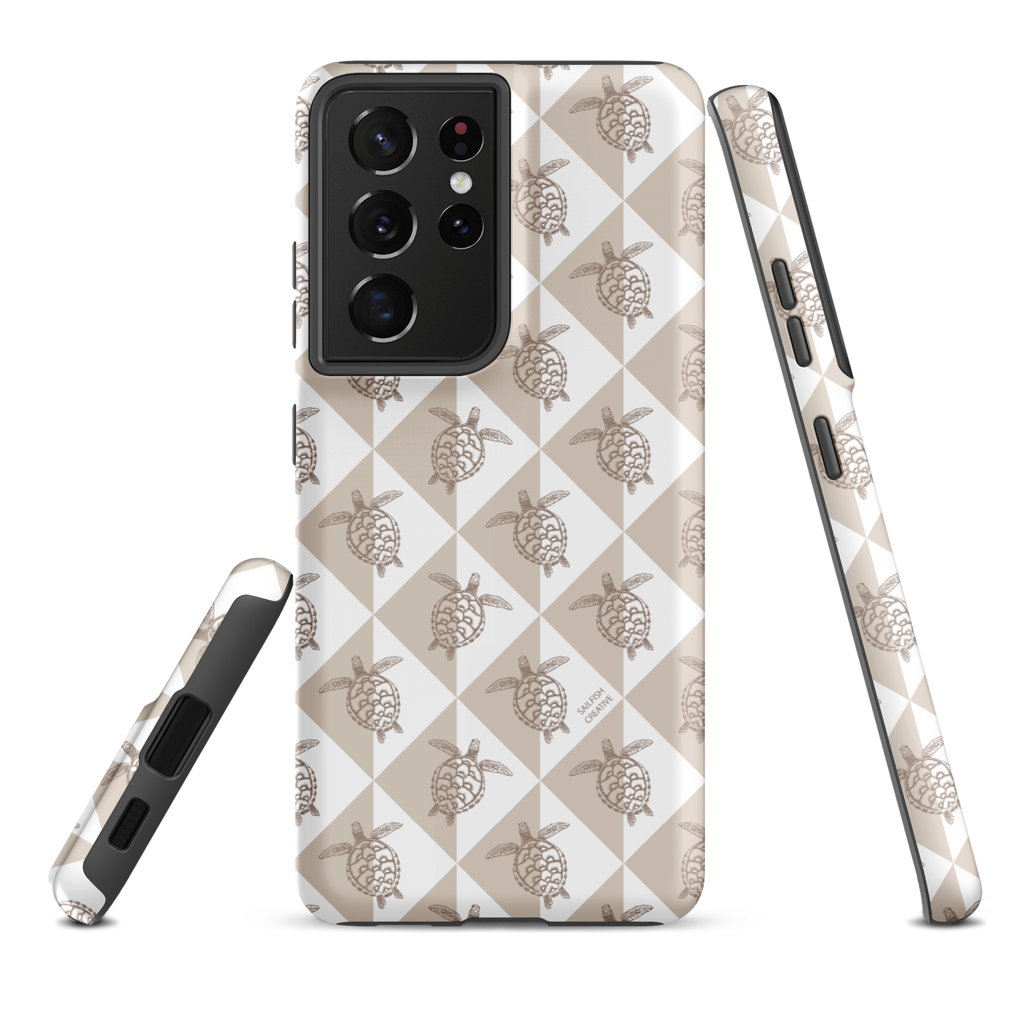 Samsung Phone Case - Turtle Diamonds Neutral
