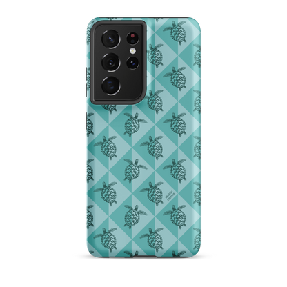 Samsung Phone Case - Turtle Diamonds Teal