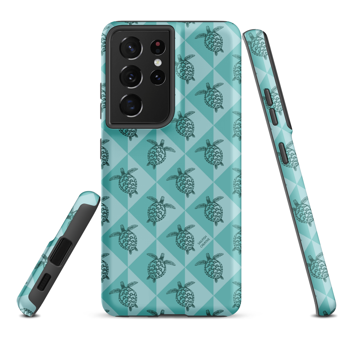 Samsung Phone Case - Turtle Diamonds Teal