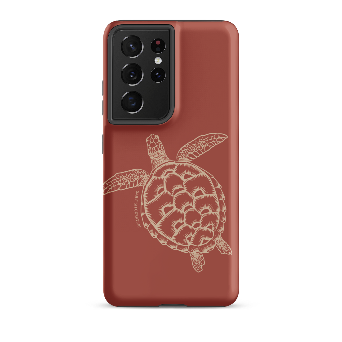 Samsung Phone Case -  Turtle Outline Rusty Coral