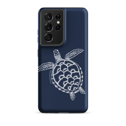 Samsung Phone Case -  Turtle Outline Navy