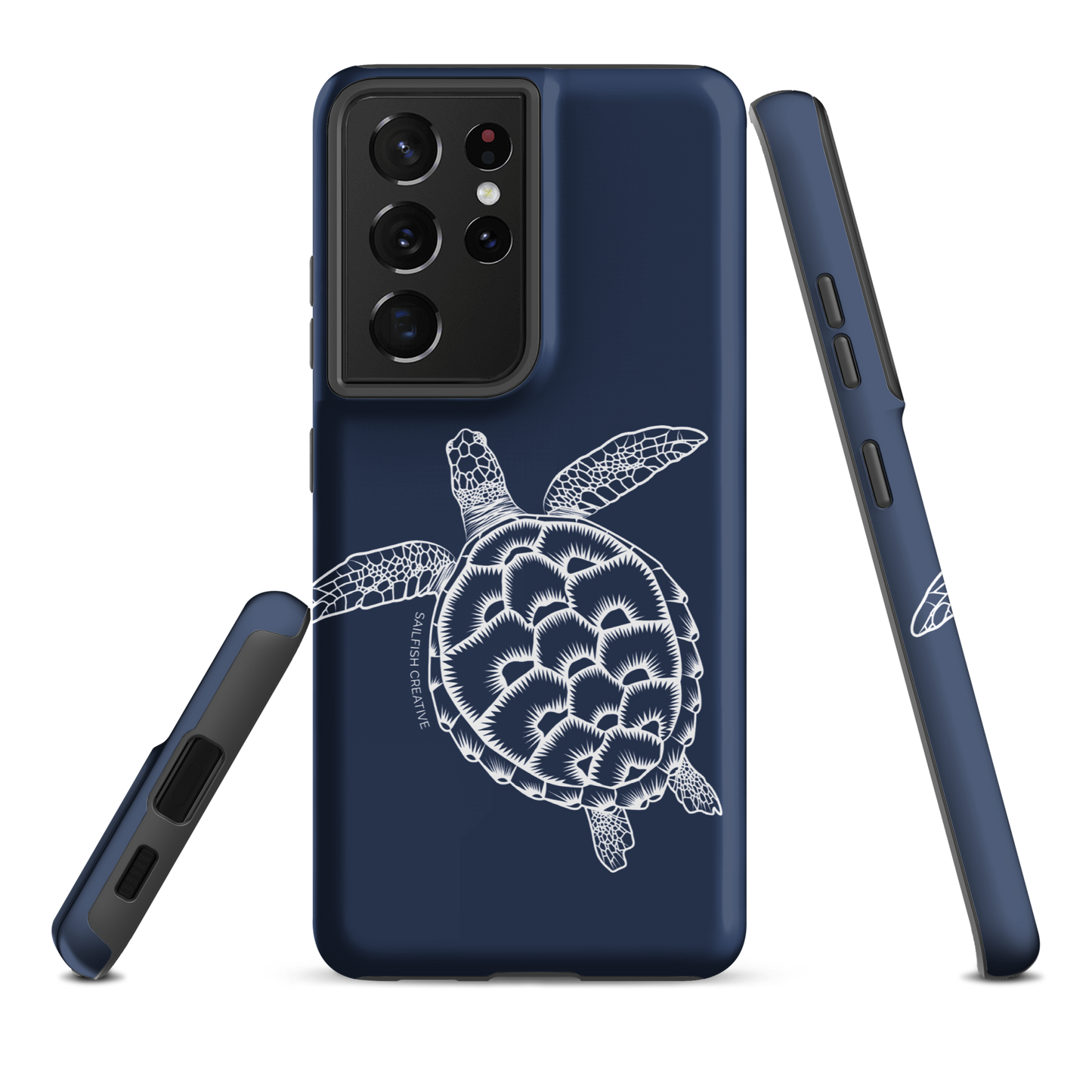 Samsung Phone Case -  Turtle Outline Navy