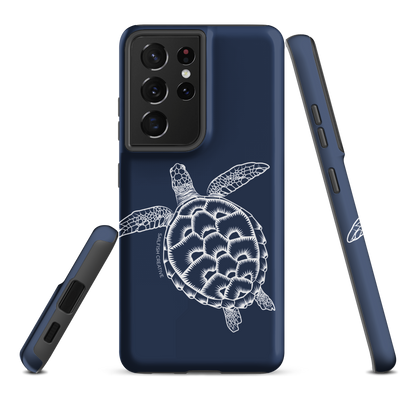 Samsung Phone Case -  Turtle Outline Navy