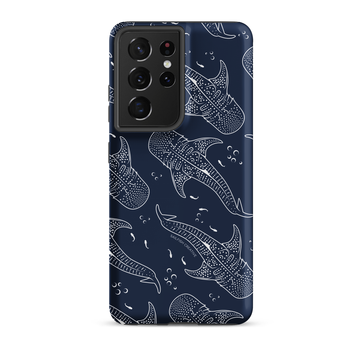 Samsung Phone Case - Whale Sharks Pattern Navy